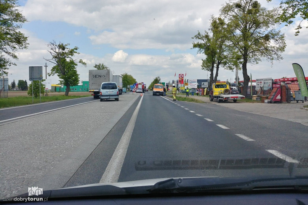 Zderzenie pojazdów w Łysomicach