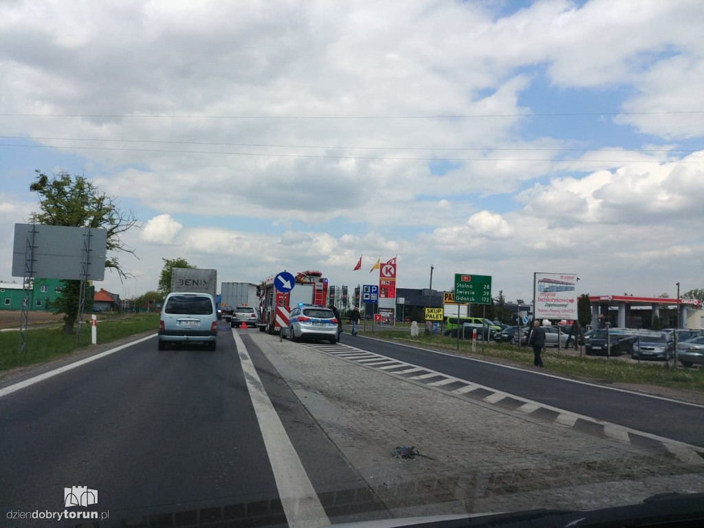 Zderzenie pojazdów w Łysomicach
