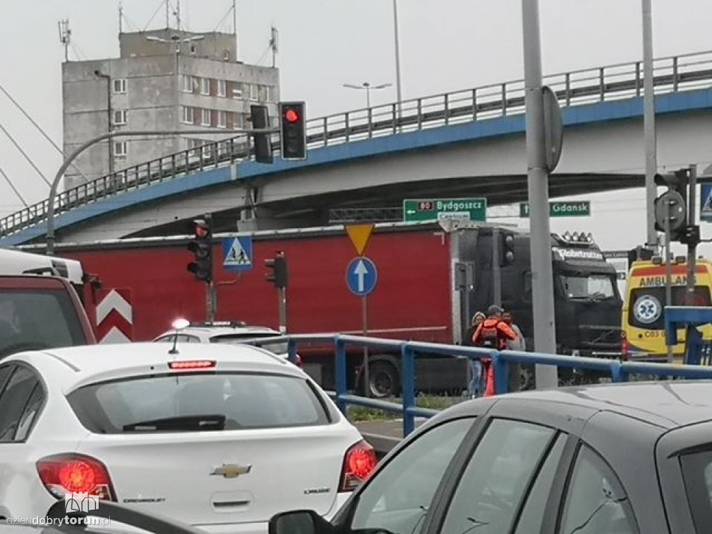 Potrącenie rowerzysty na placu Daszyńskiego