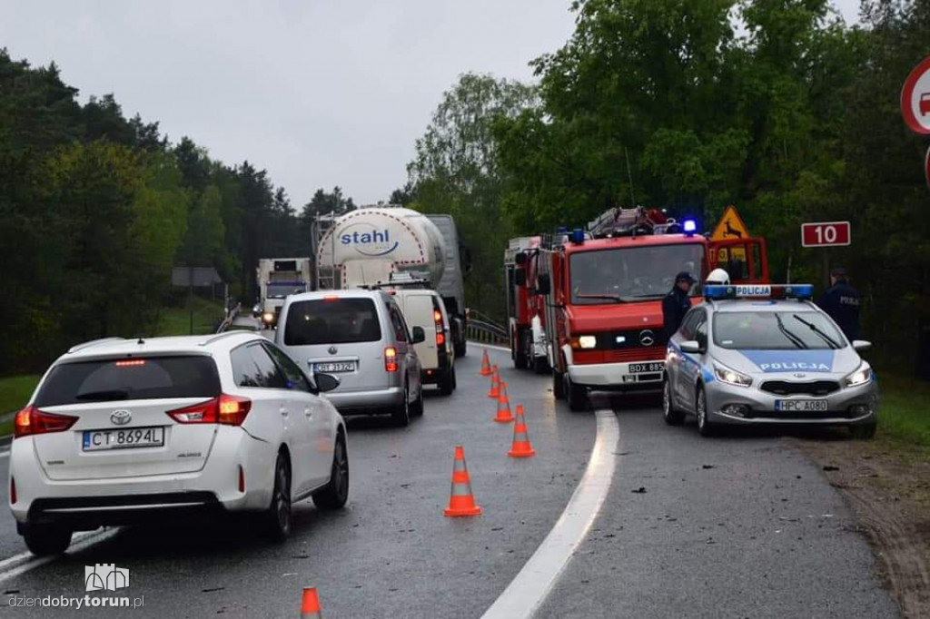 Fatalny wypadek na DK10 w Przyłubiu