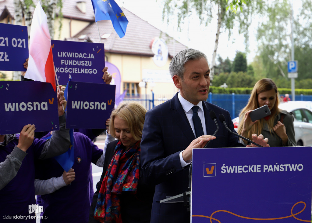 Konferencja Roberta Biedronia w Toruniu