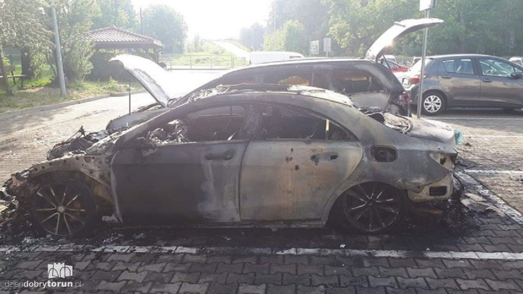 Pożar 7 aut na osiedlu Leśny Zakątek