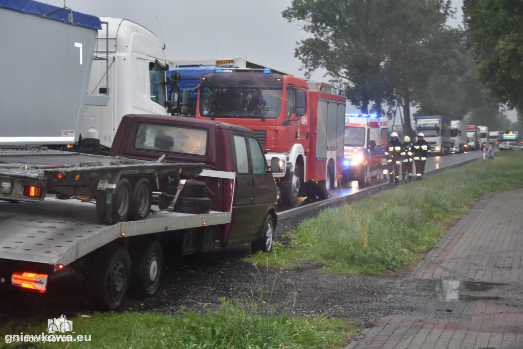 Zderzenie dwóch pojazdów w Gniewkowie