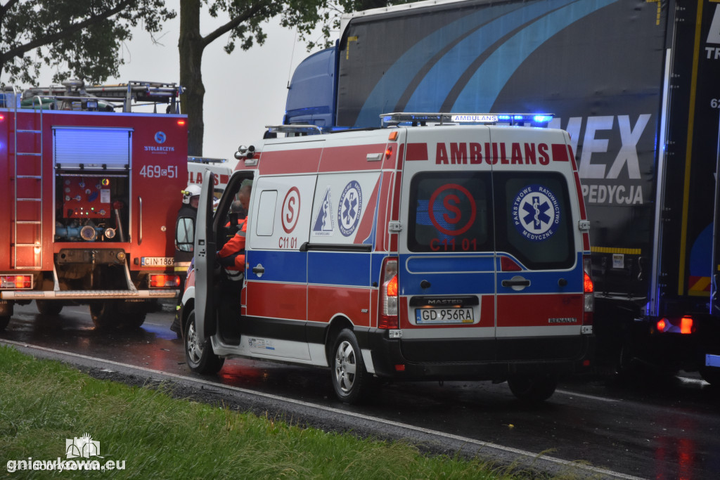 Zderzenie dwóch pojazdów w Gniewkowie