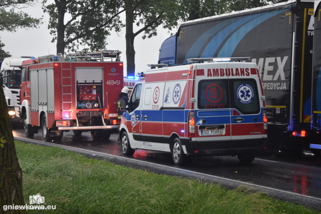 Zderzenie dwóch pojazdów w Gniewkowie