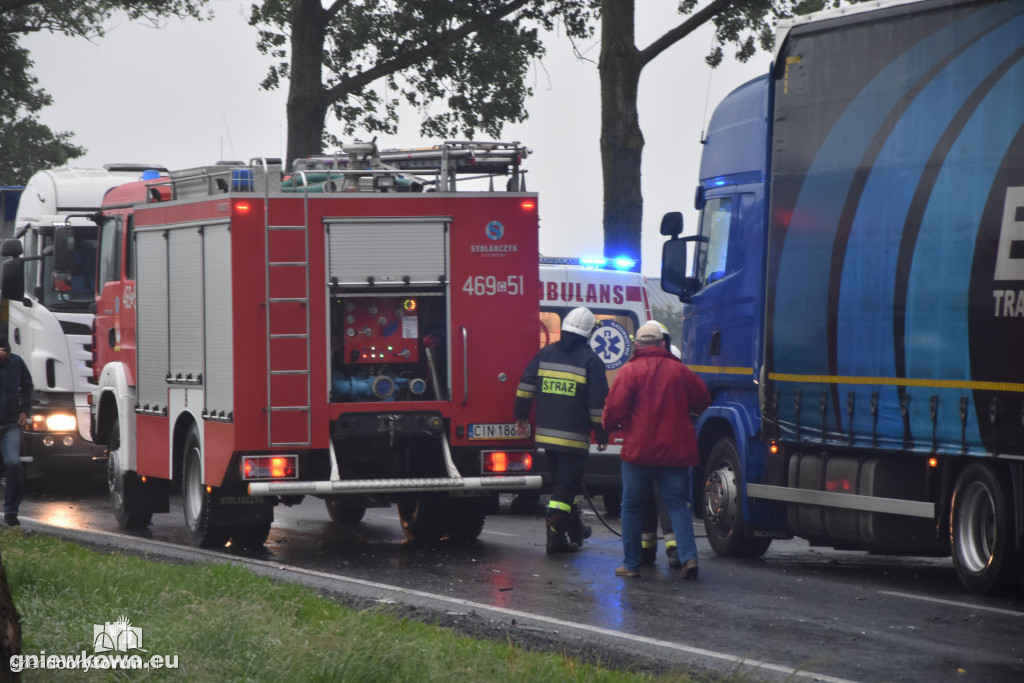 Zderzenie dwóch pojazdów w Gniewkowie