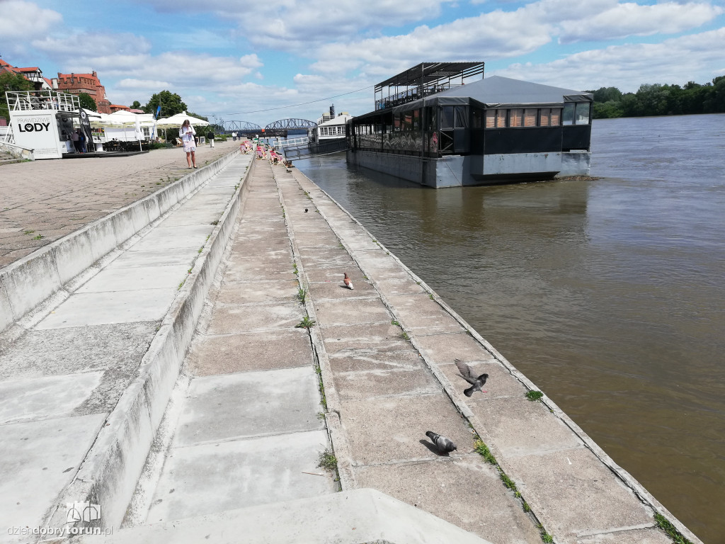 Wzrósł poziom wody w Wiśle w Toruniu