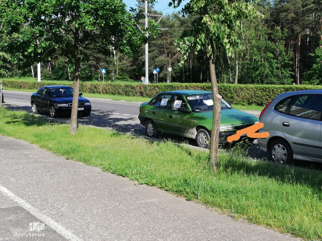 'Przyozdobiony' samochód na Skarpie