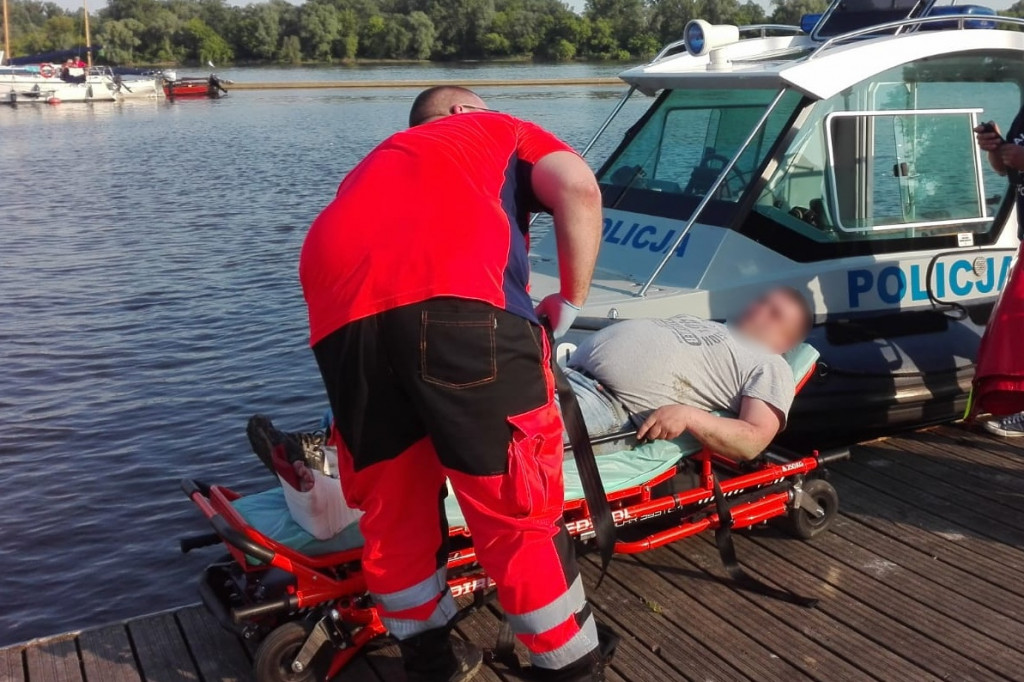 Akcja policji i ratowników na Wiśle