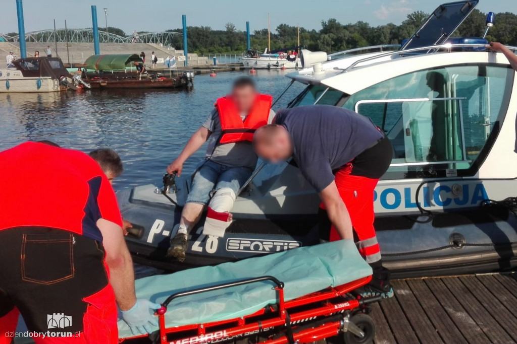 Akcja policji i ratowników na Wiśle