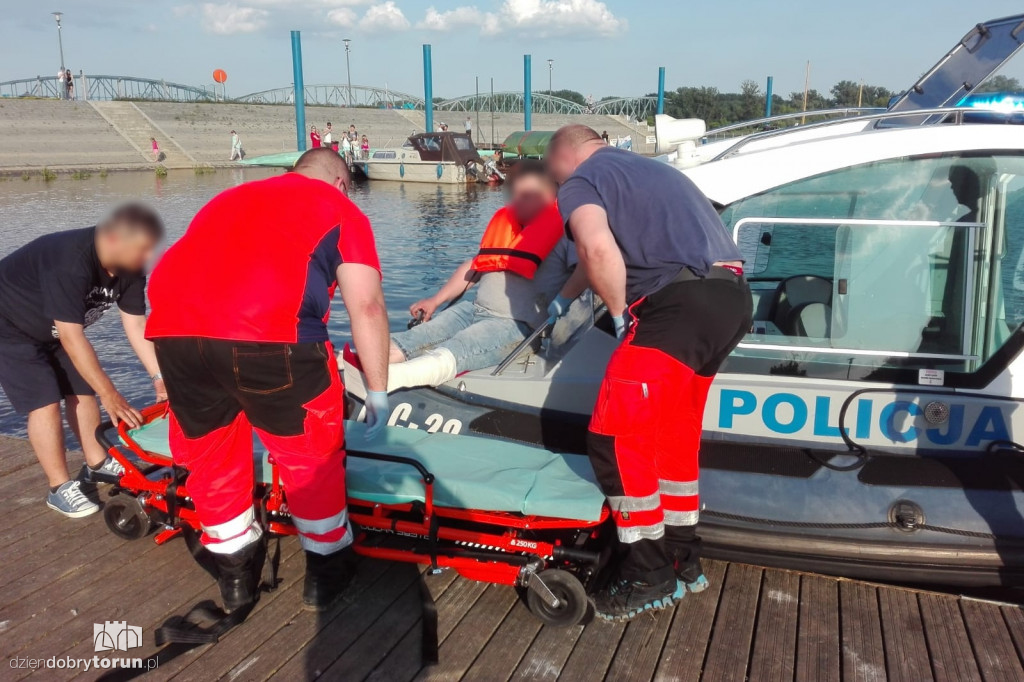 Akcja policji i ratowników na Wiśle