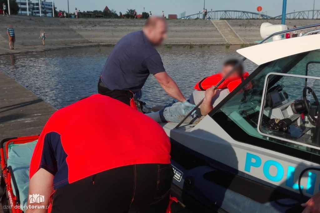 Akcja policji i ratowników na Wiśle