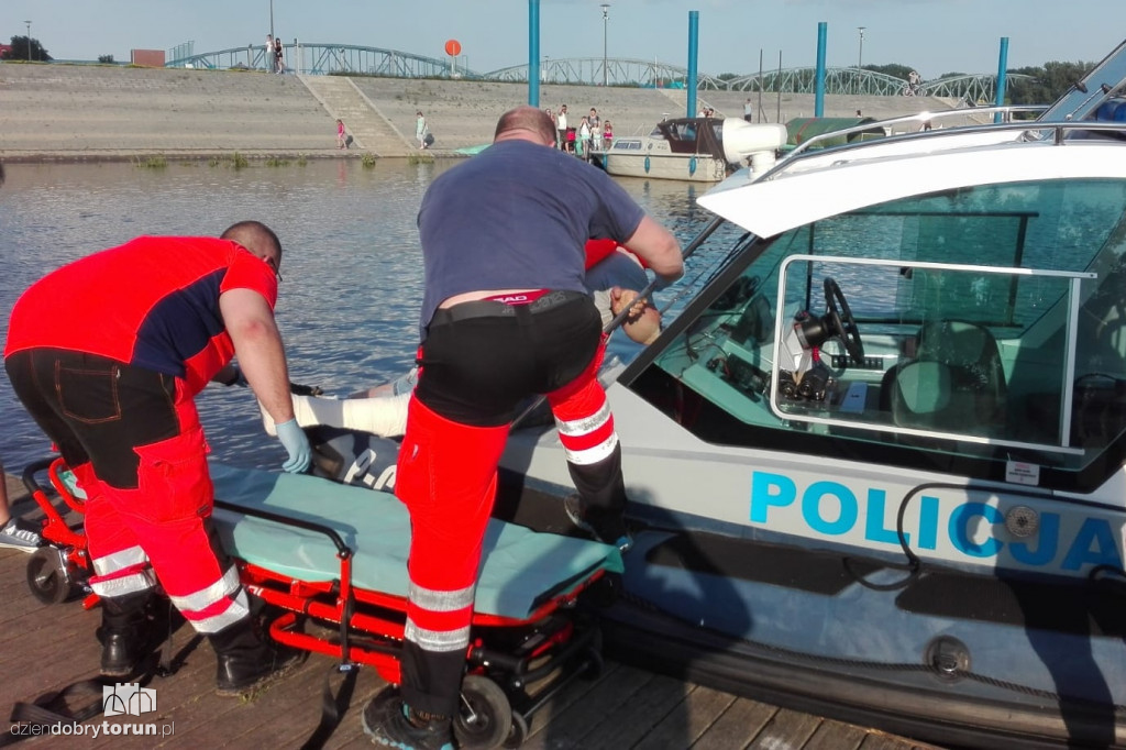 Akcja policji i ratowników na Wiśle