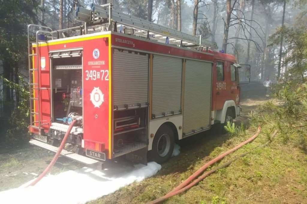 Gigantyczny pożar lasu  w Brzozówce