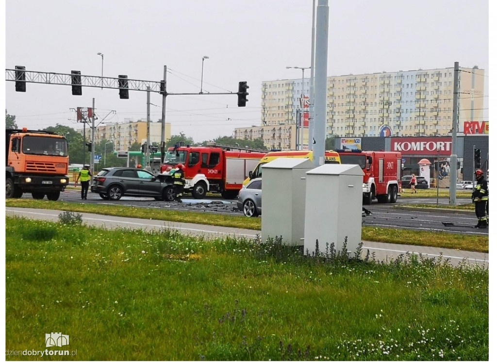 Groźna kolizja na Szosie Lubickiej