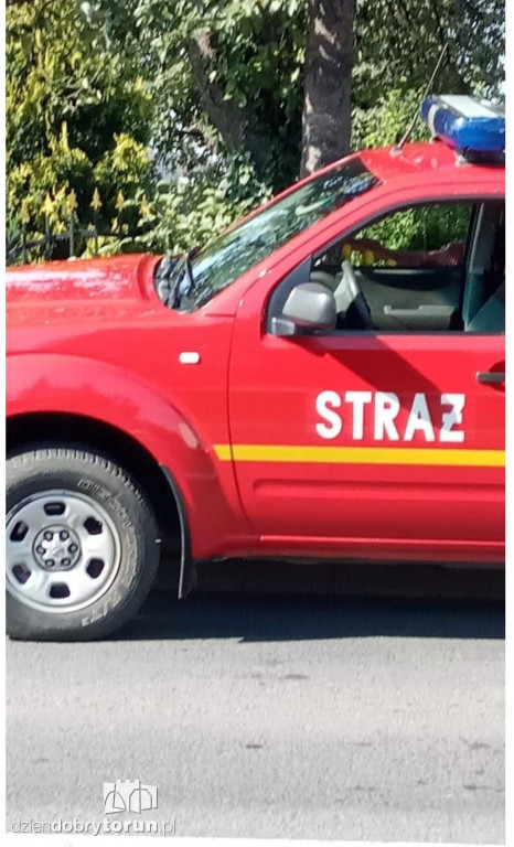 Pożar domu w Łysomicach k. Torunia