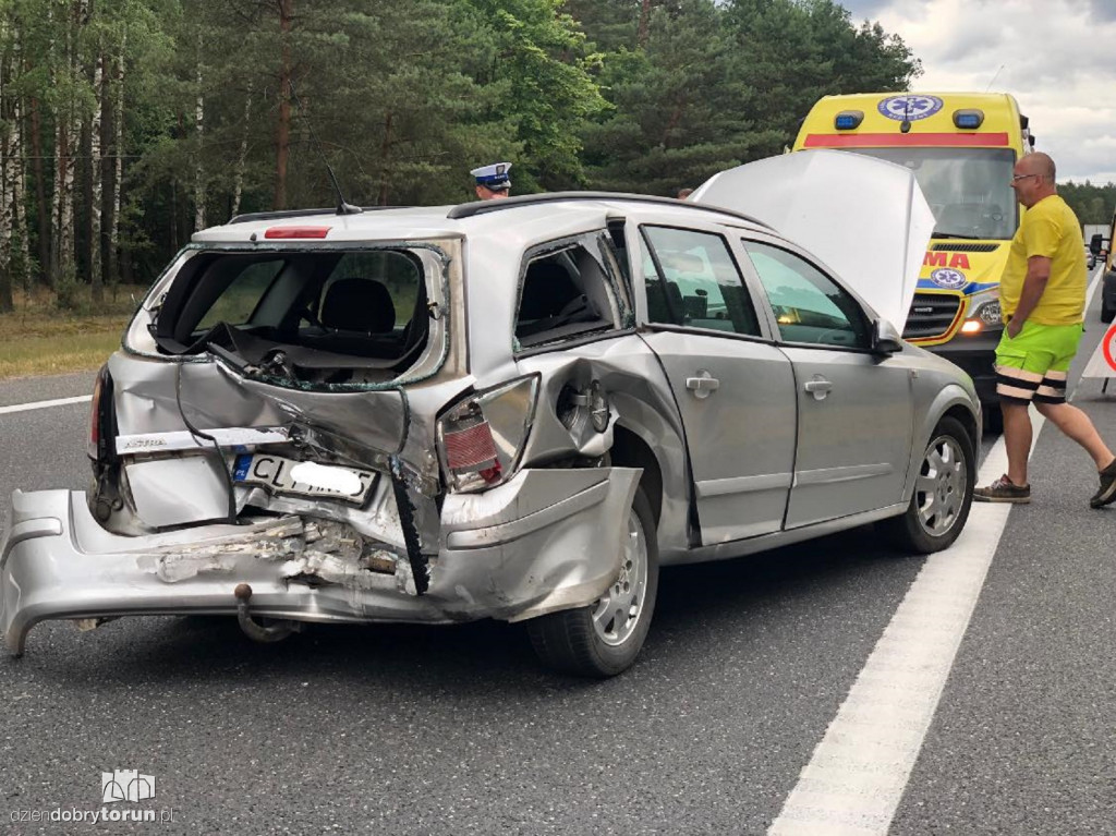 Wypadek na DK10 niedaleko Torunia