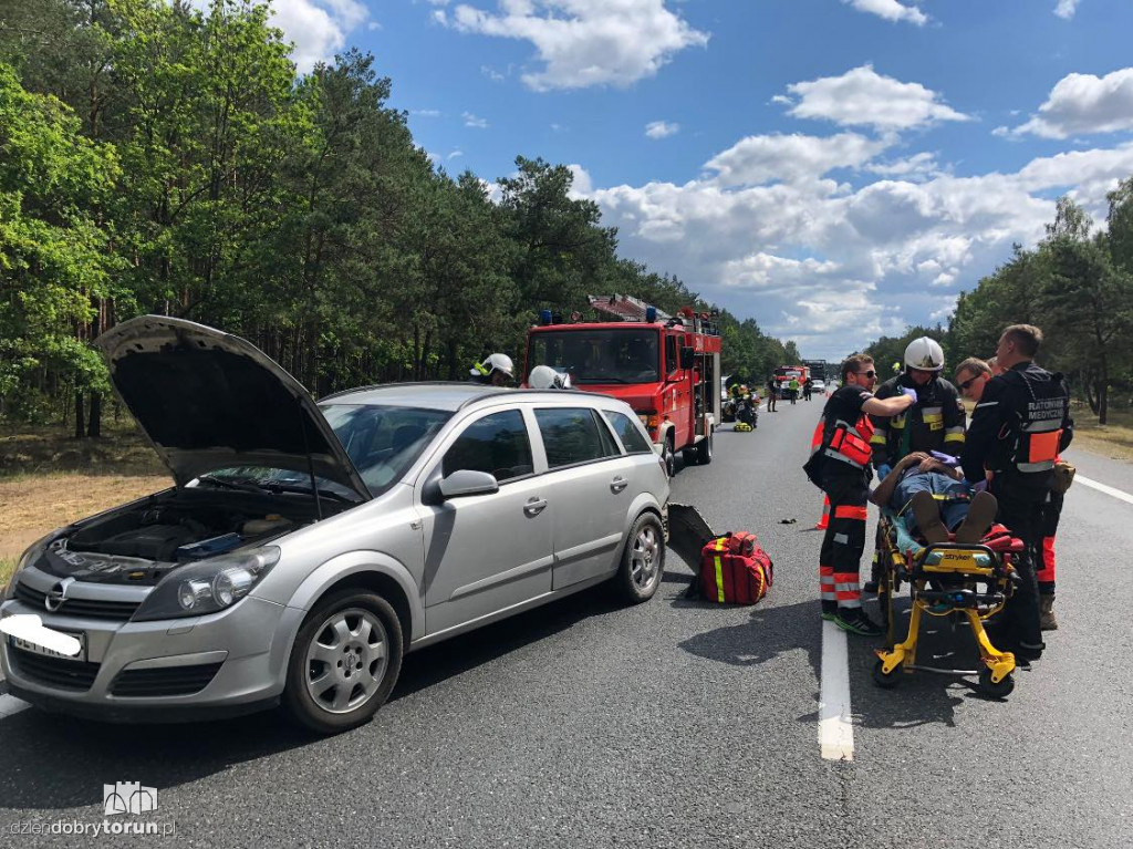 Wypadek na DK10 niedaleko Torunia