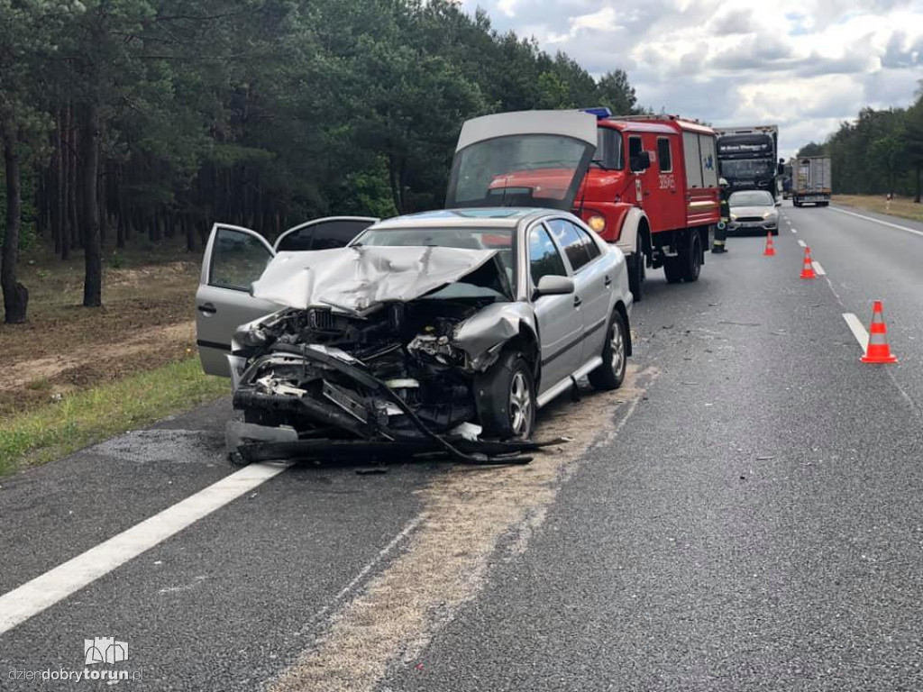 Wypadek na DK10 niedaleko Torunia