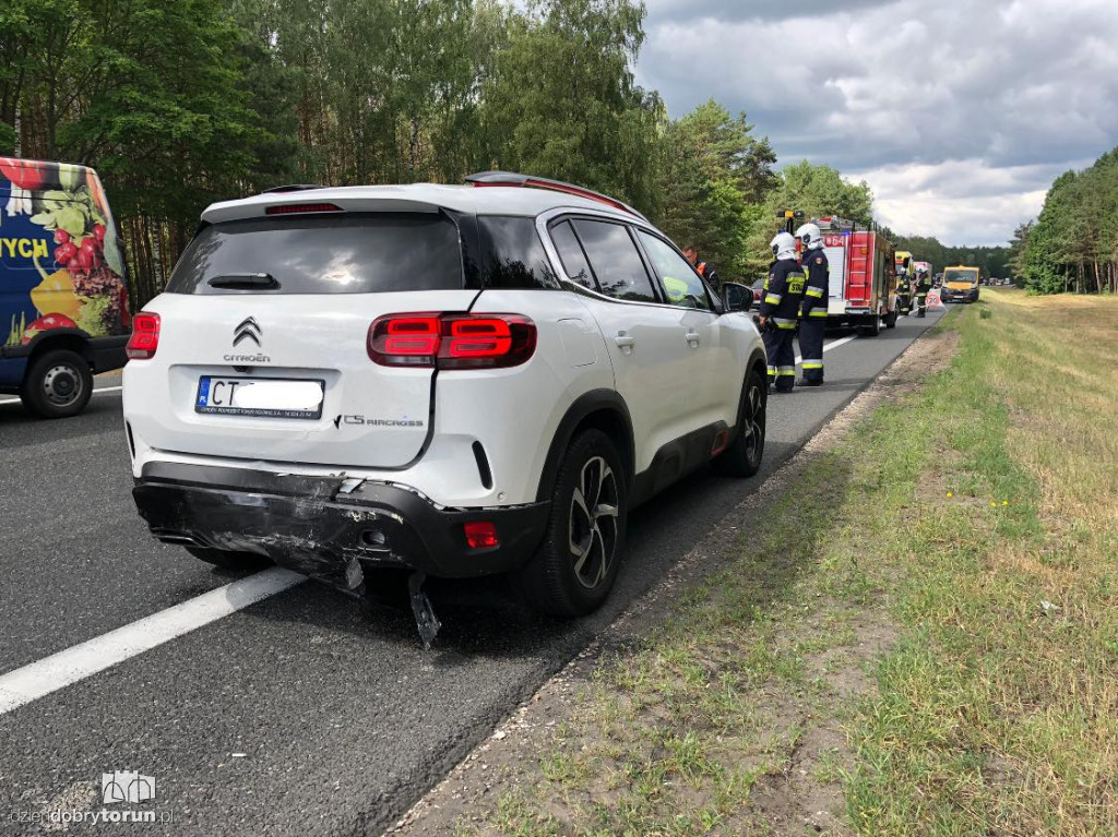 Wypadek na DK10 niedaleko Torunia