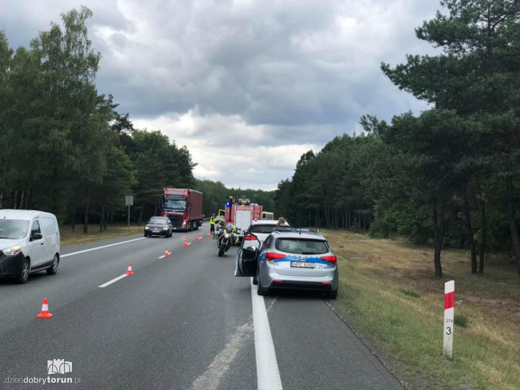 Wypadek na DK10 niedaleko Torunia