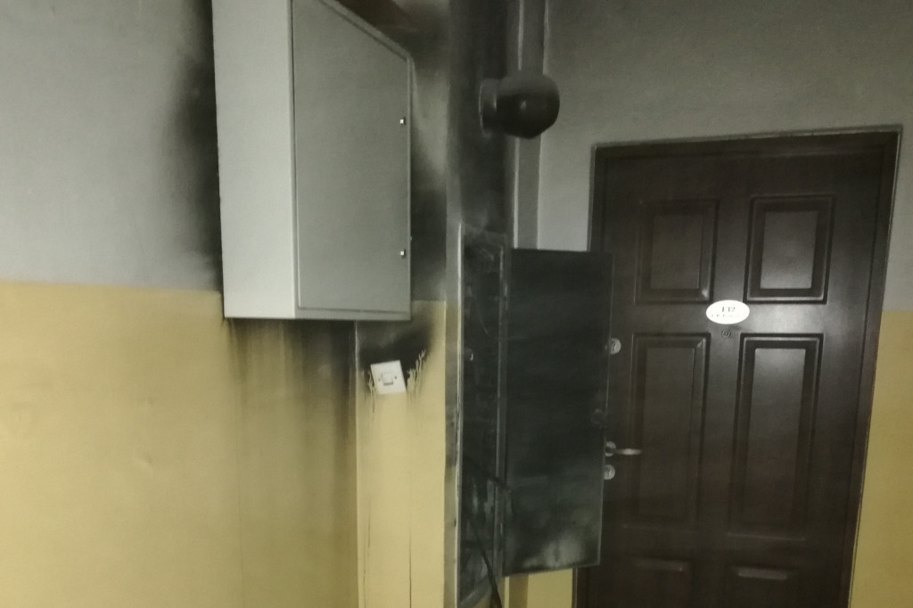 Pożar w wieżowcu przy ul. Ślaskiego 6