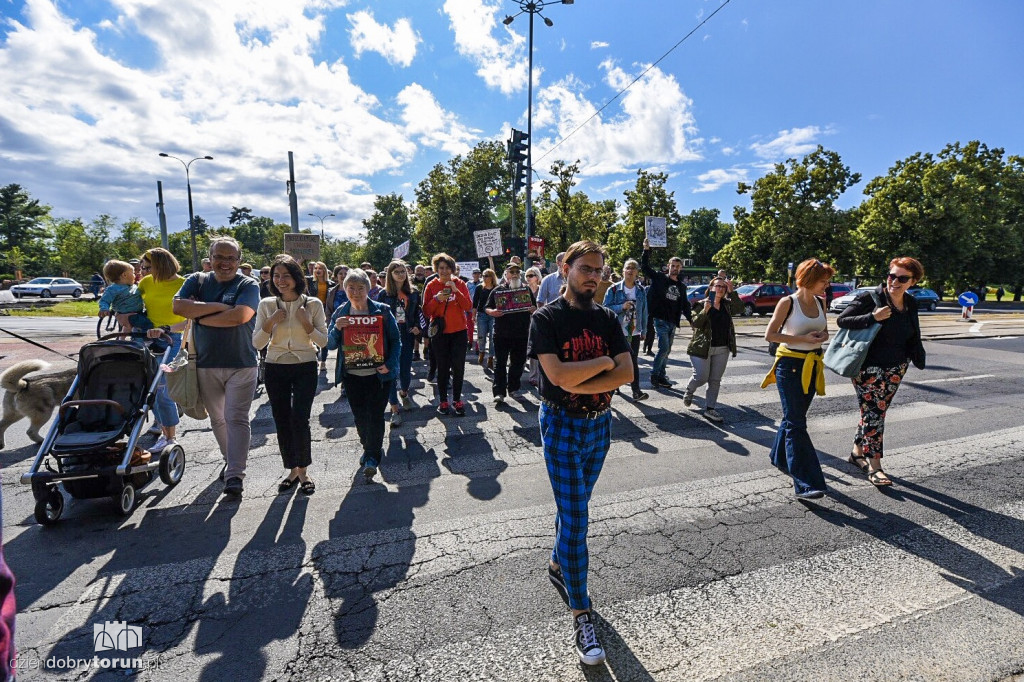 Protest przeciwko wycince drzew