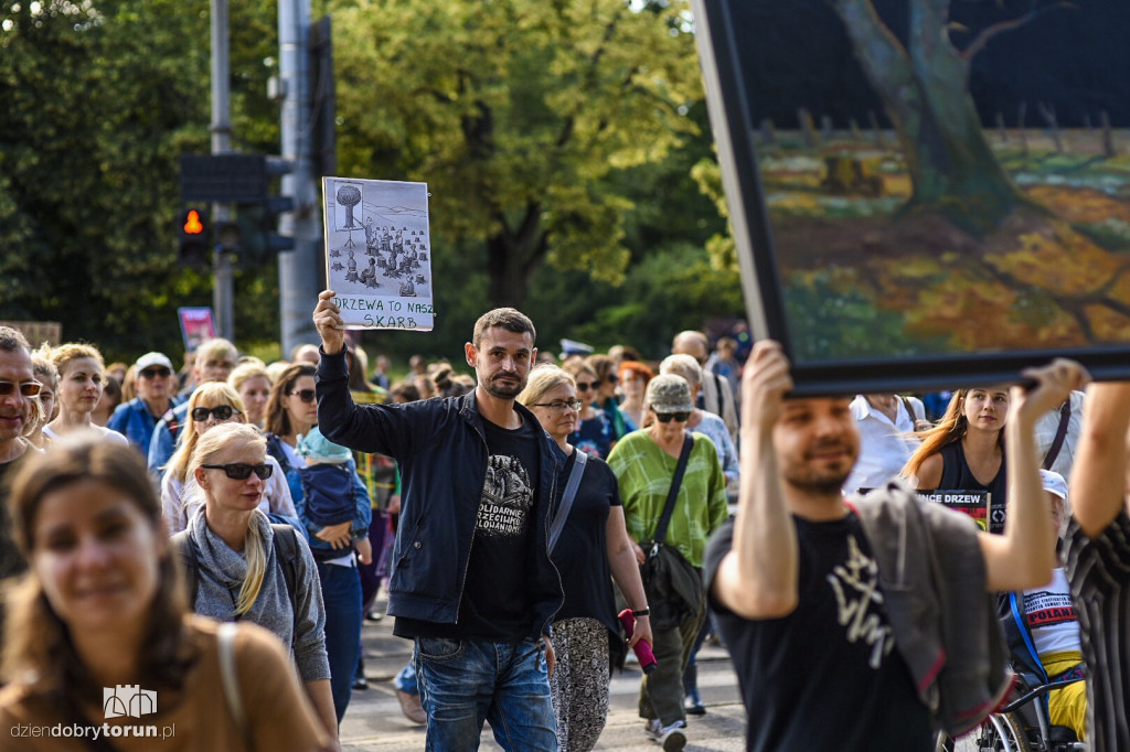 Protest przeciwko wycince drzew