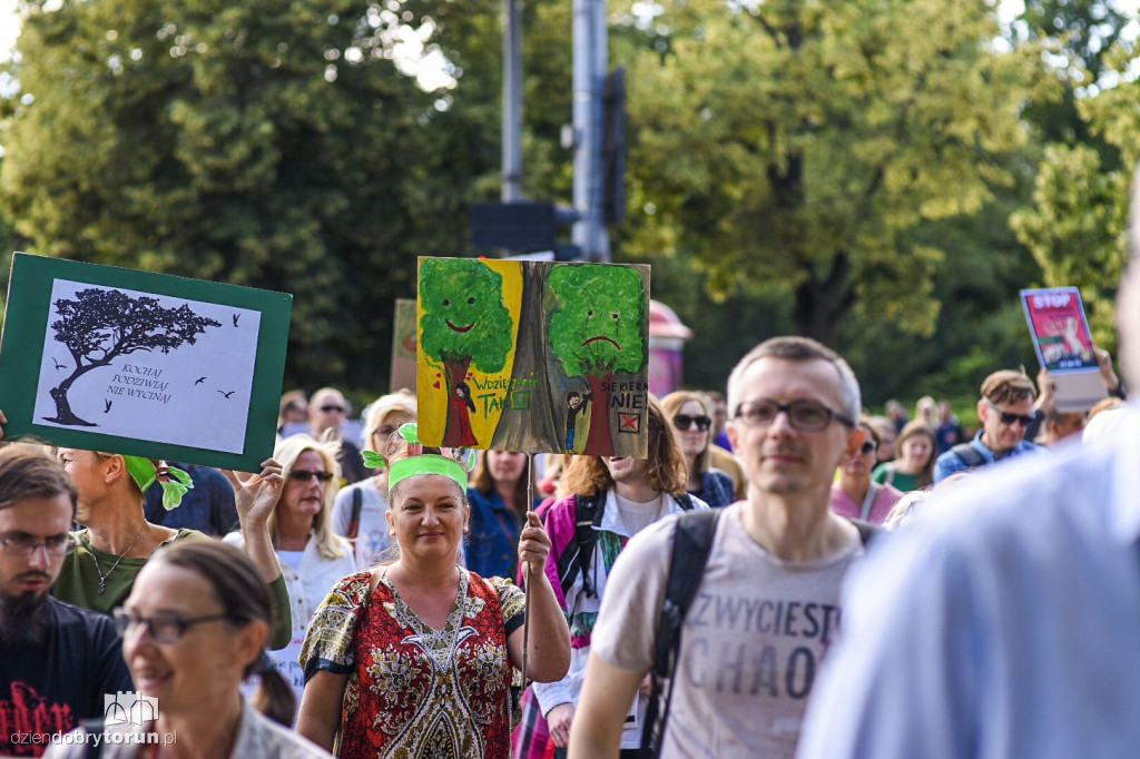 Protest przeciwko wycince drzew