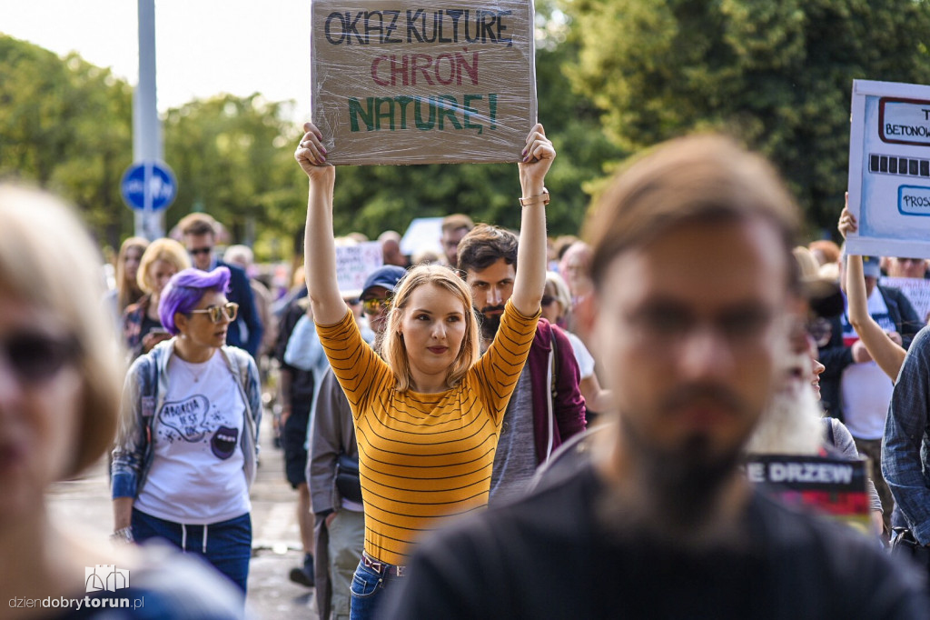 Protest przeciwko wycince drzew
