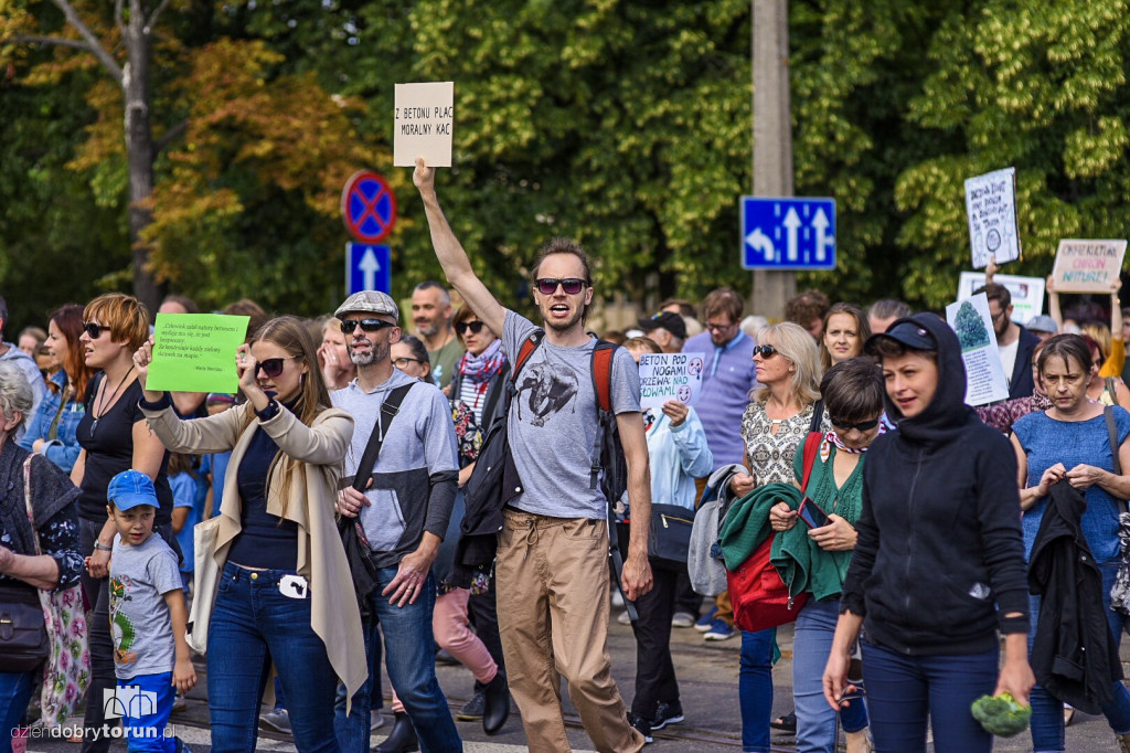 Protest przeciwko wycince drzew