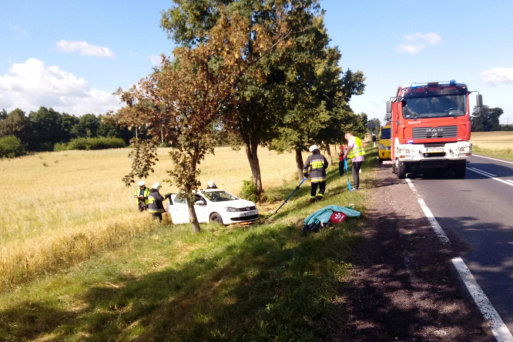 Zderzenie samochodów na DK 15