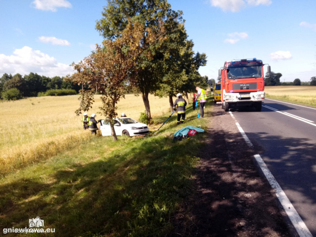 Zderzenie samochodów na DK 15