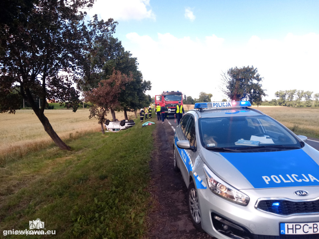 Zderzenie samochodów na DK 15