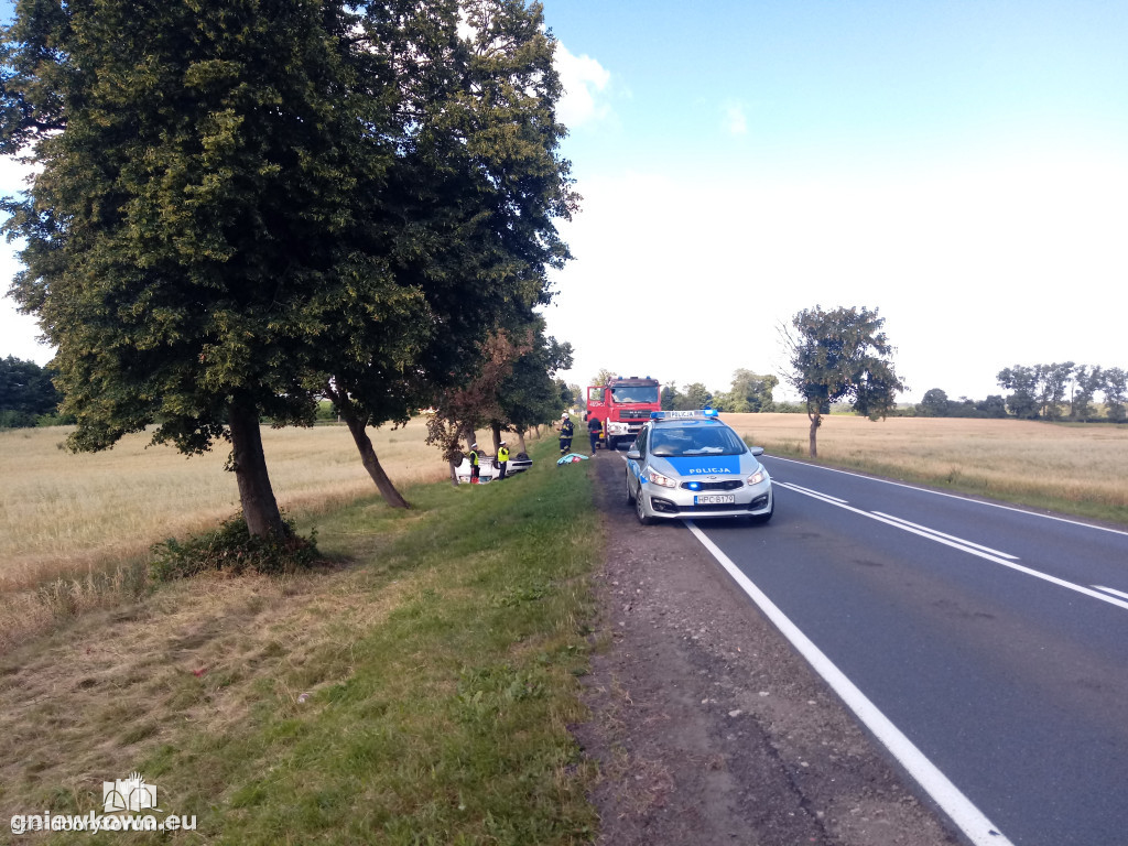 Zderzenie samochodów na DK 15