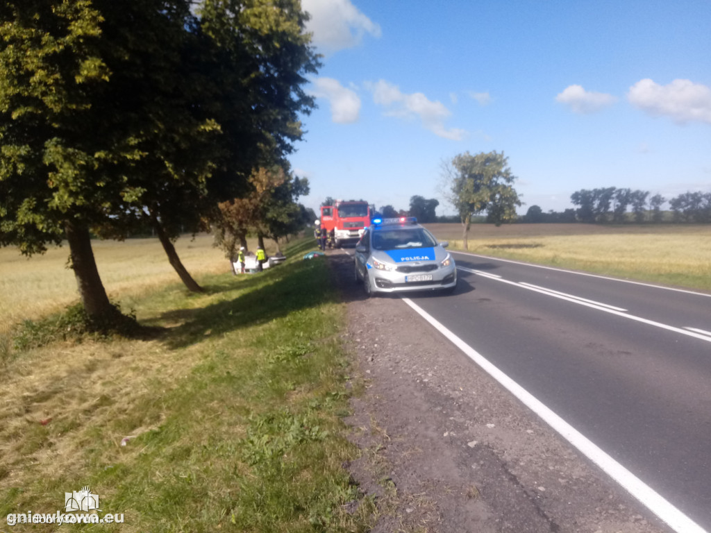 Zderzenie samochodów na DK 15