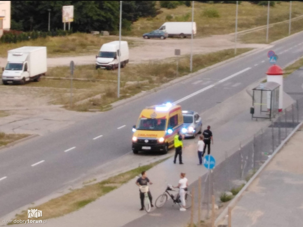 Wypadek z udziałem rowerzysty