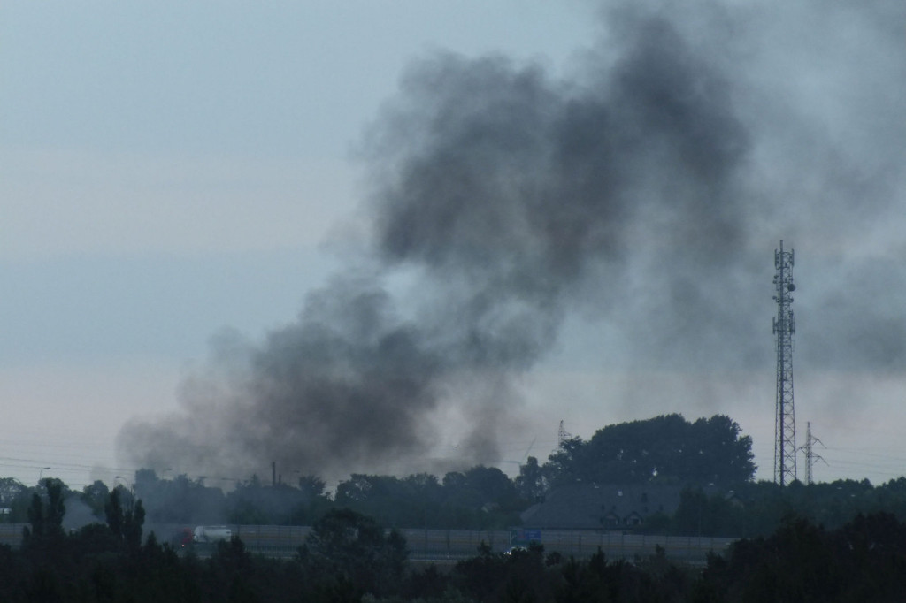 Pożar na autostradzie A1!