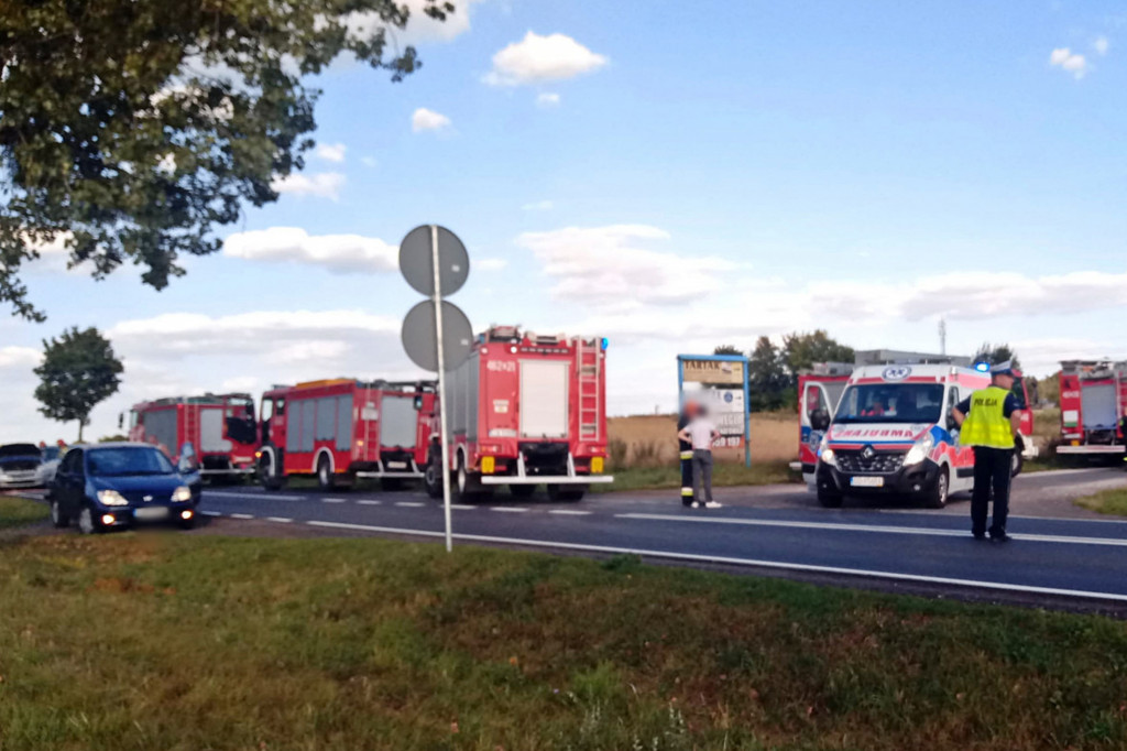 Groźny wypadek na DK15 koło Suchatówki