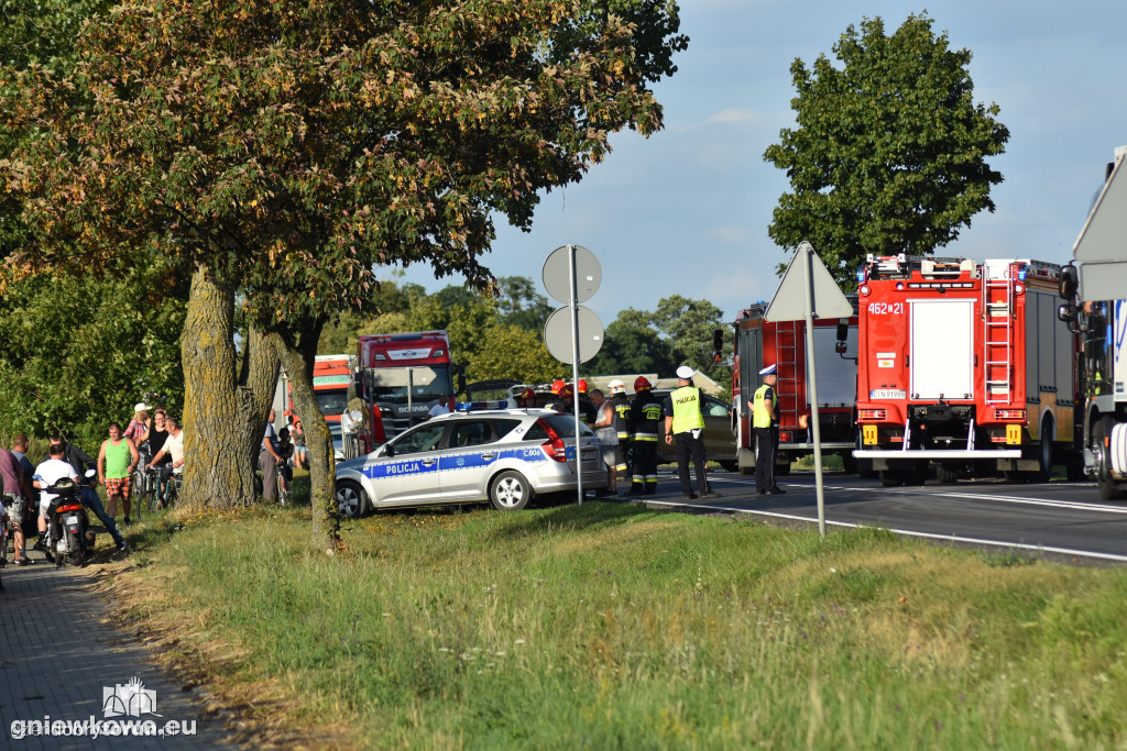 Groźny wypadek na DK15 koło Suchatówki