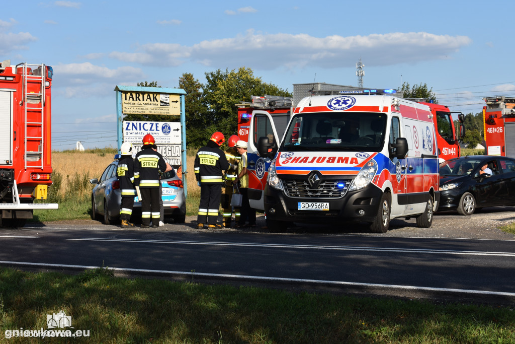 Groźny wypadek na DK15 koło Suchatówki