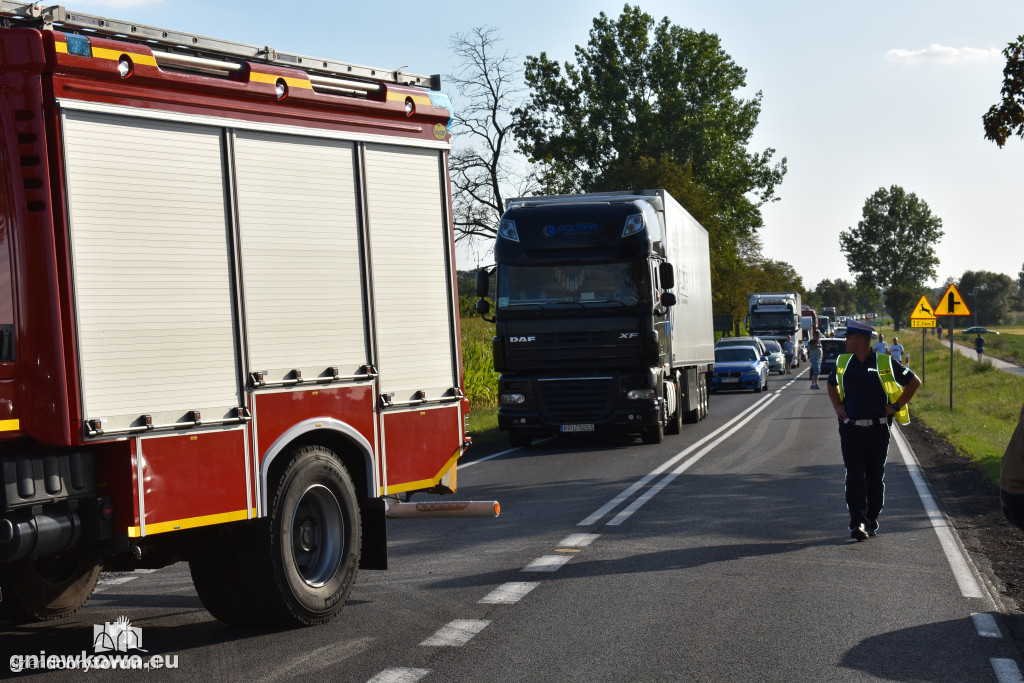 Groźny wypadek na DK15 koło Suchatówki