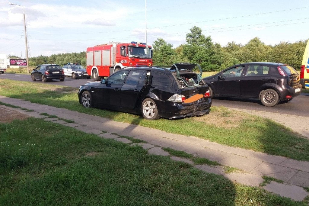 Stłuczka samochodów na Poznańskiej