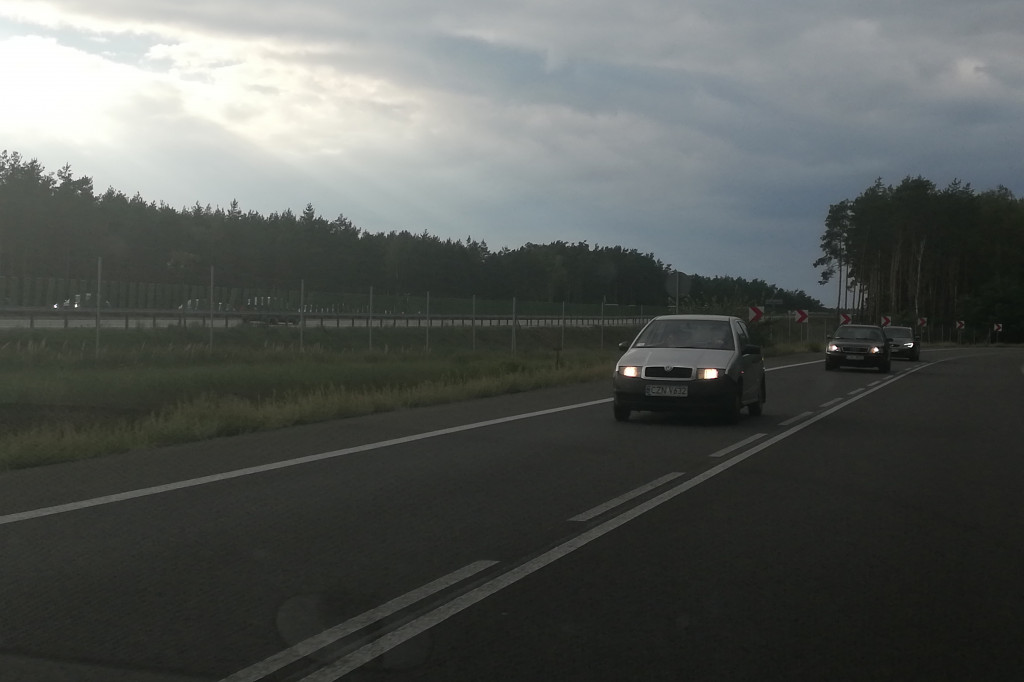 Korki na autostradzie i DK91