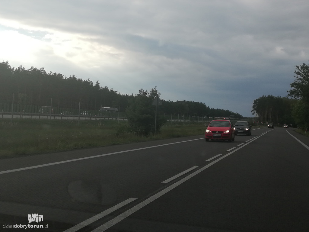 Korki na autostradzie i DK91