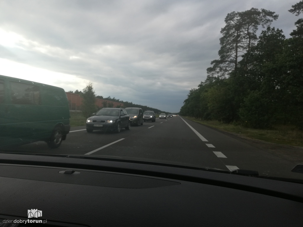 Korki na autostradzie i DK91