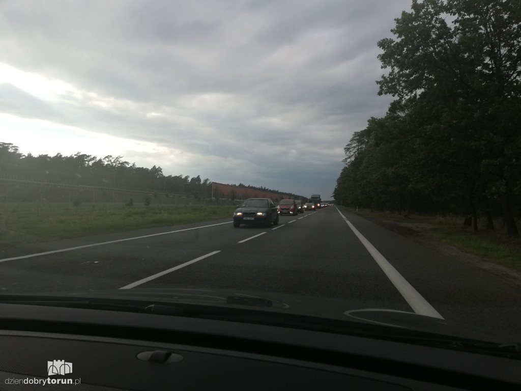 Korki na autostradzie i DK91