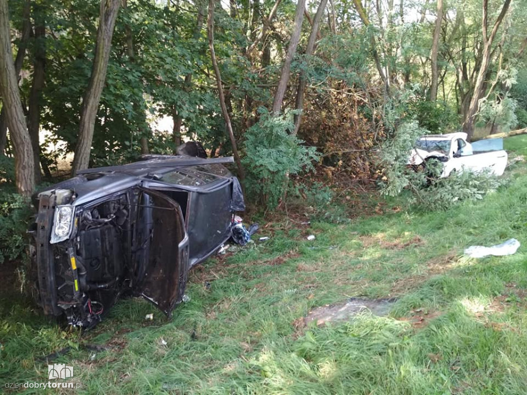 Wypadek na DK10 w Przyłubiu