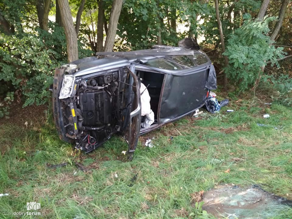 Wypadek na DK10 w Przyłubiu