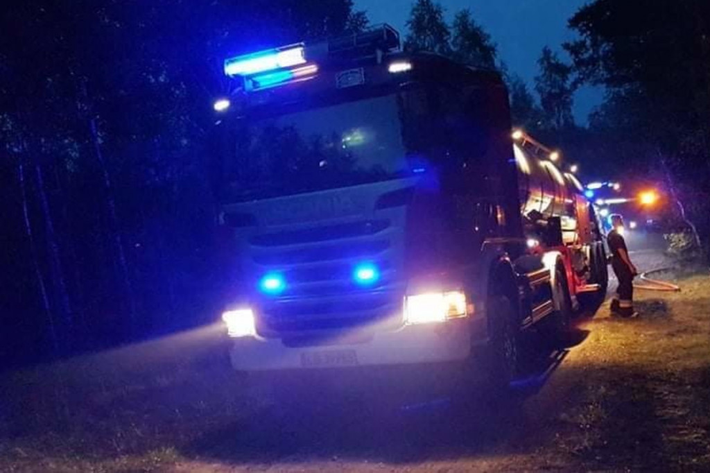 Duży pożar lasu w Strzyżawie niedaleko Torunia